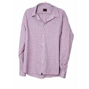 UNTUCKit Pink Blue Plaid Button Down Shirt Long Sleeve Casual XXX-Large Big Tall